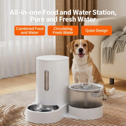 Pet electric water dispenser automatic feeder large capacity dry and wet separation water